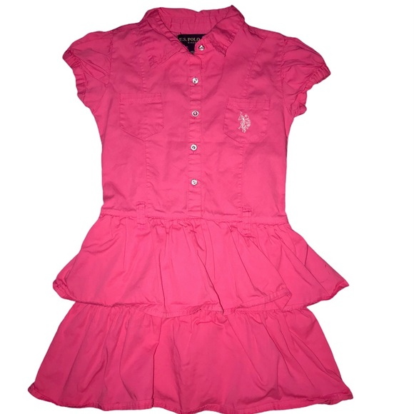 U.S. POLO ASSN PINK DRESS SIZE 6 - Picture 1 of 6